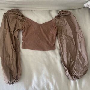 Abercrombie puff sleeve shirt